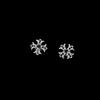 Iris Cross Inlaid Zircon Stud Earrings Unisex Light Luxury Fashion Jewelry