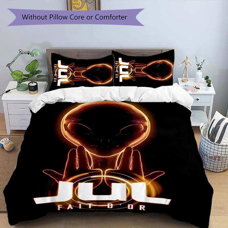 3pcs Jul Fait d'or pattern bedding set duvet cover set includes duvet cover &pillowcases, perfect all season bedroom decoration & gift