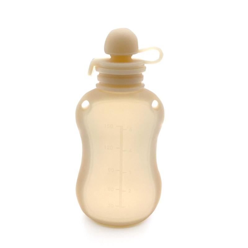 150ml Refillable Baby Food Storage Bag Silicone Milk Congee Pouch Leakproof Organiser Squeeze Storage Container