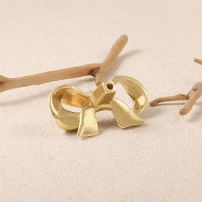 Bowknot Gold Color Bow Tie Brass Handle Luxury Retro Cabinet Door Knobs Push-pull Single Hole Wardrobe Drawer Pulls Kitchen