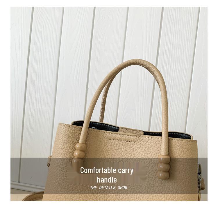 Trendy Large-Capacity Women's Handbag - 2026 Summer Fashion with Lychee Texture, Shoulder & Crossbody Style