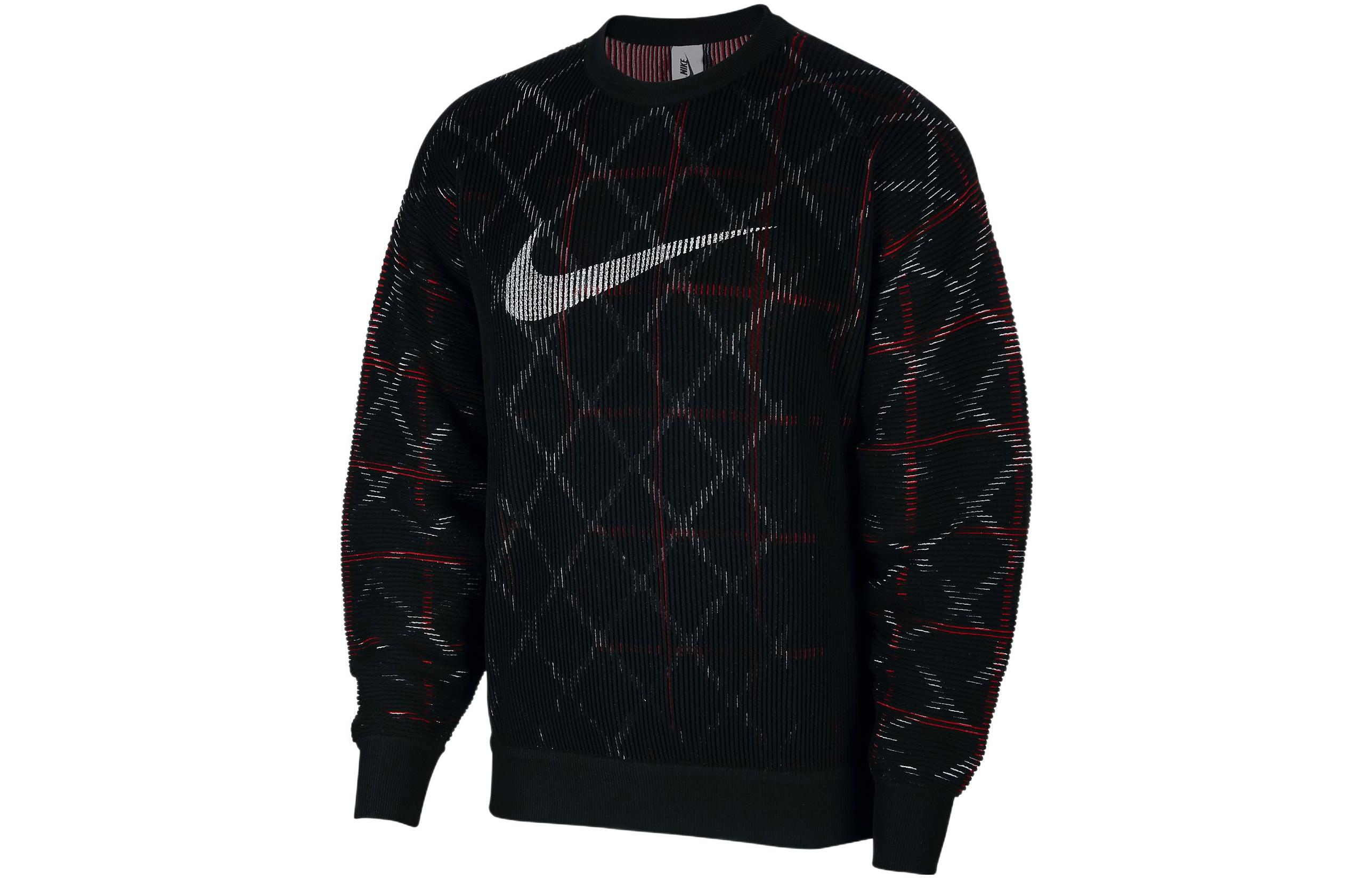 Nike Sweatshirts Men s Black Crew Neck Moderate Regular CJ0807-011 XL