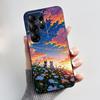 Anti-scratch Phone Case For Doogee Note 56X/56X Pro Casing Soft Silicone Beautiful Brightly Colored Sunflowe Pattern Black Cover