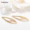 2 Sizes Drop-shaped Gold Plated Smooth-Copper Metal Earring Charms, High Quality Charms For DIY Jewelry Making Findings