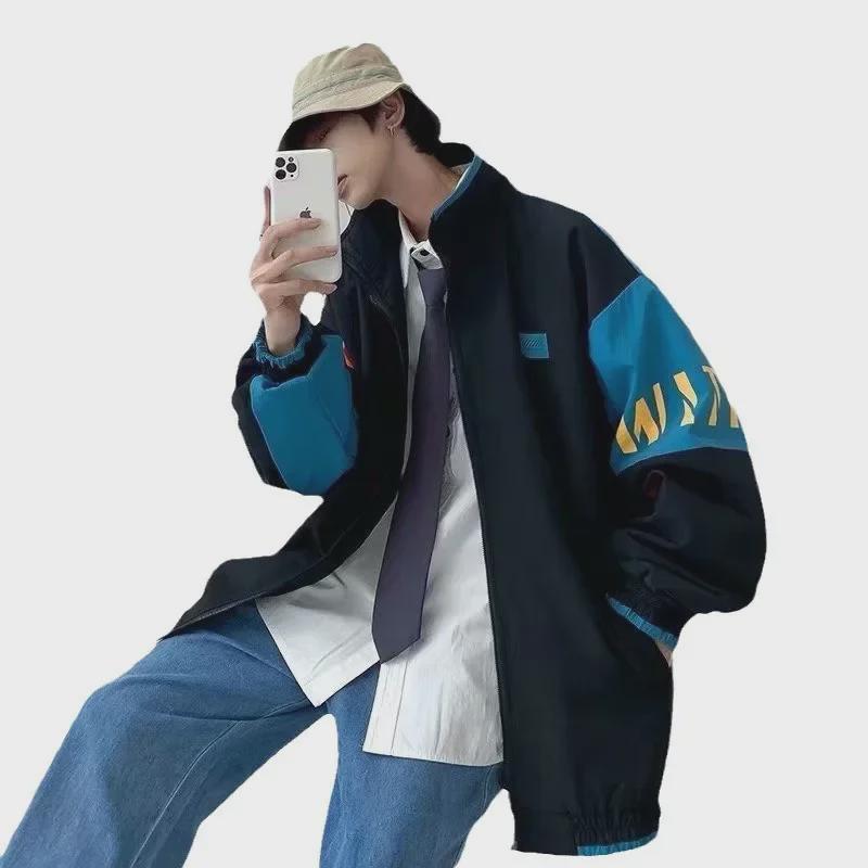 Men's Japanese Retro Baseball Jacket - Autumn/Winter 2022 Trendy Casual Loose Cardigan