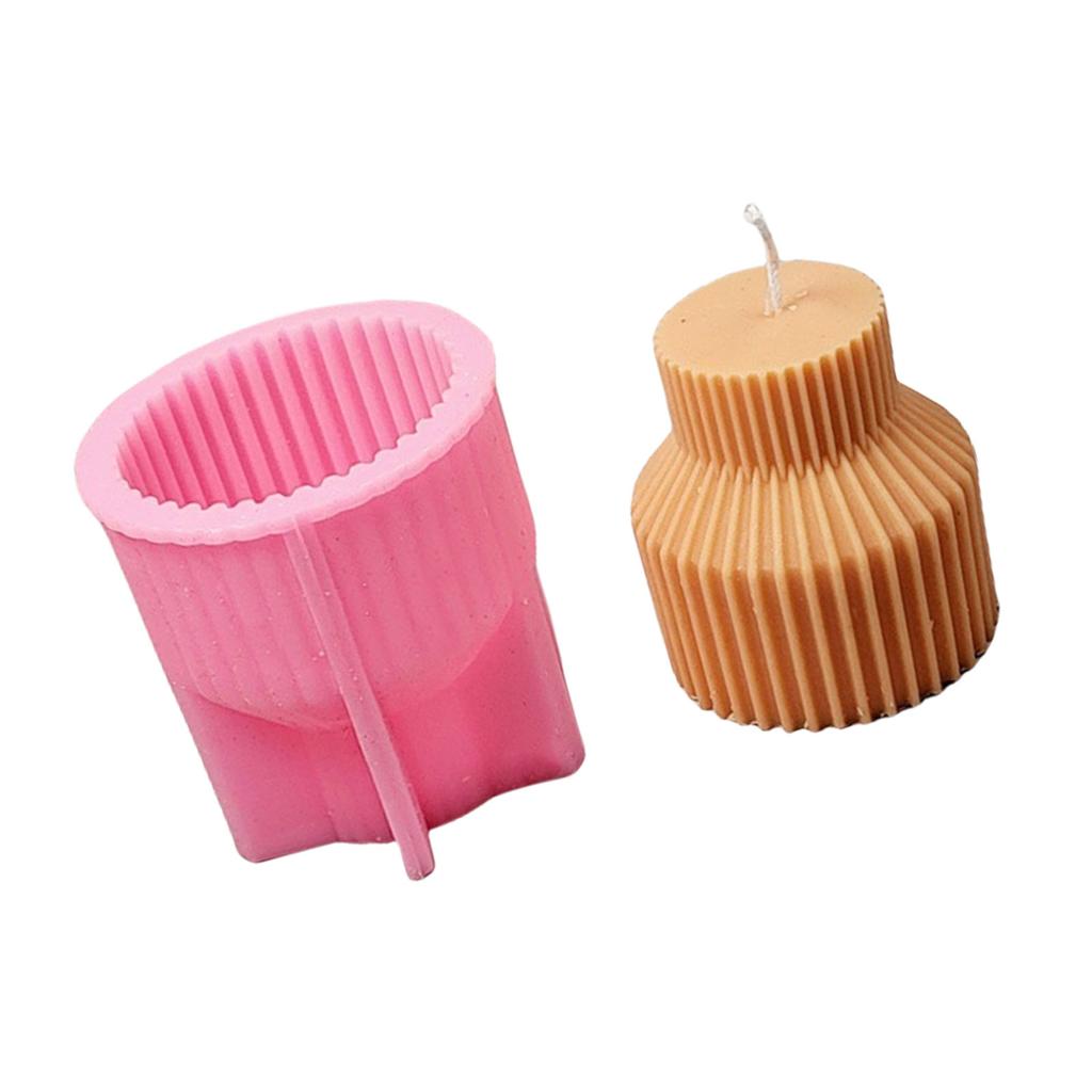 Striped Shape Silicone Candle Molds Soap Making Molds for Epoxy Resin Candle Soap Making Home Decoration Art Craft