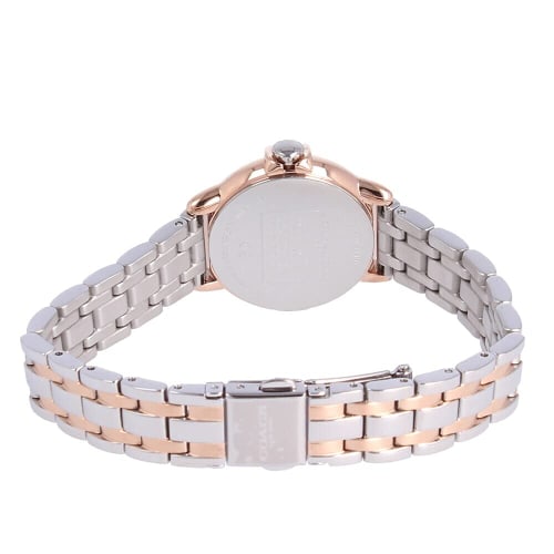 COACH Arden Women's Quartz Watch, 3-Hand, Silver, Pink Gold, and White, 14503604