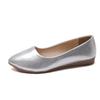 Women's Versatile Gold Flat Slip-On Shoes, Breathable Textile Casual Commute Work Sneakers