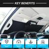 Black Car Sun Shade Windshield Window Cover For Toyota Tundra/Sequoia +