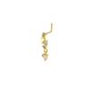 Lange Mode-Nasenringe aus Edelstahl für Damen, Kupfer mit Zirkonia-Herz-Anhänger, L-Bogen, Nasenpiercing-Schmuck, Körperschmuck 20G