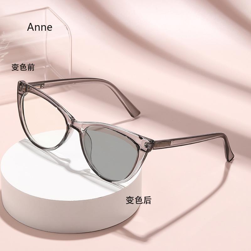 

Женские модные фотохромные очки для близорукости, модная оправа «кошачий глаз», очки для защиты от синего света, стильные женские очки для зрения с минусовыми диоптриями -2.75