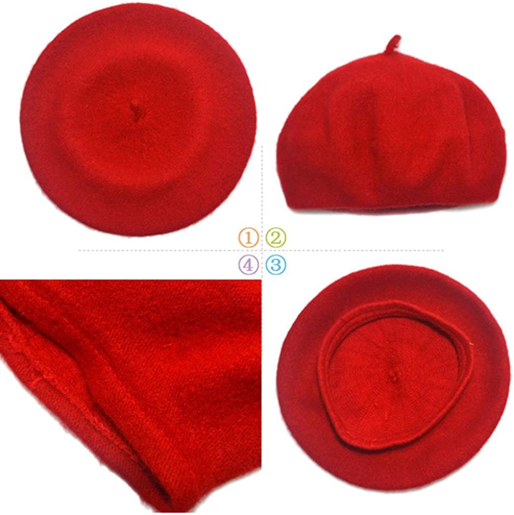 MIO Beret Hat Multi Color Children Autumn and Winter French Berets Cap Custom Embroidered Wool Beret Hat for Kids