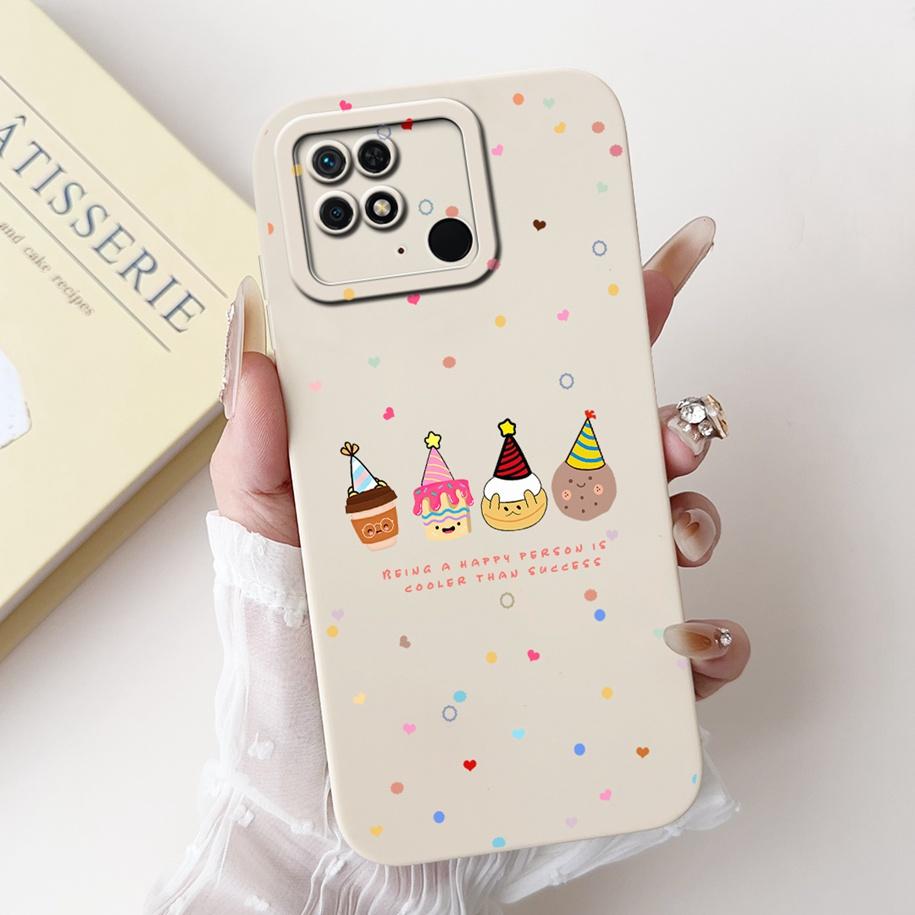 For Xiaomi Redmi 10C Case Cute Panda Rabbit Cartoon Matte Back Cover For Xiaomi Redmi 10 Power Shockproof Bumper Redmi10C Fundas