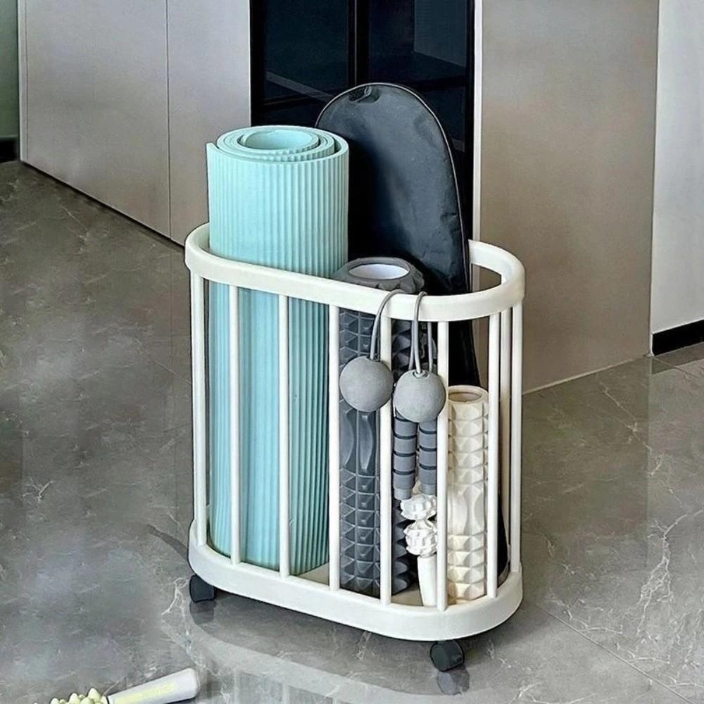 Movable Dirty Clothes Basket Moisture-proof Yoga Mat Storage Basket Laundry Basket  Home Use