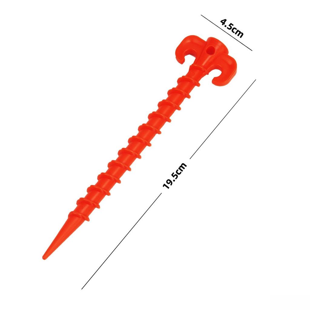 3Pcs Plastic Threaded Ram Horn Ground Pegs Outdoor Tent Pegs Picnic Canopy Ground Pegs Spiral