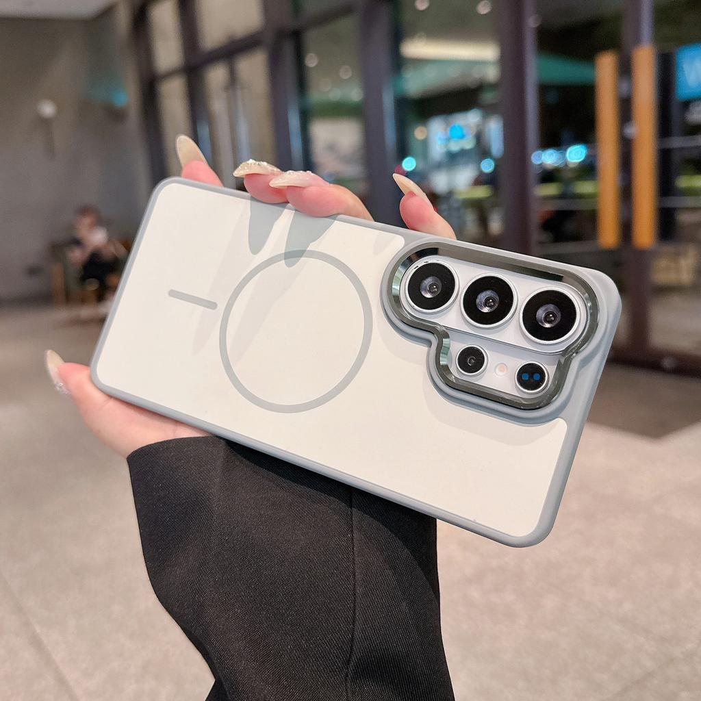 Applicable To Samsung S11Ultra Skin Feeling Contrasting Color Magnetic Mobile Phone Case S11 All-inclusive PC Anti-drop Case S11