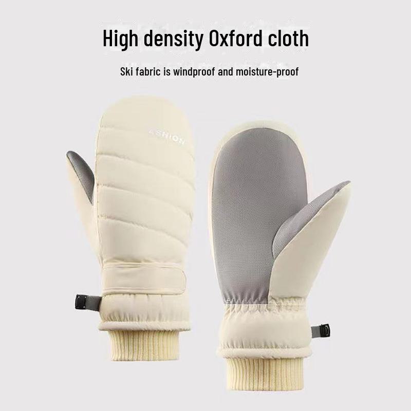 Mănuși de iarnă antiderapante, termoizolate pentru schi și ciclism, cu căptușeală de catifea