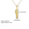 Hip Hop Style Wings Shape Pendant Necklace Zircon Charm Clavicle Chain Pendant Necklace  Unisex