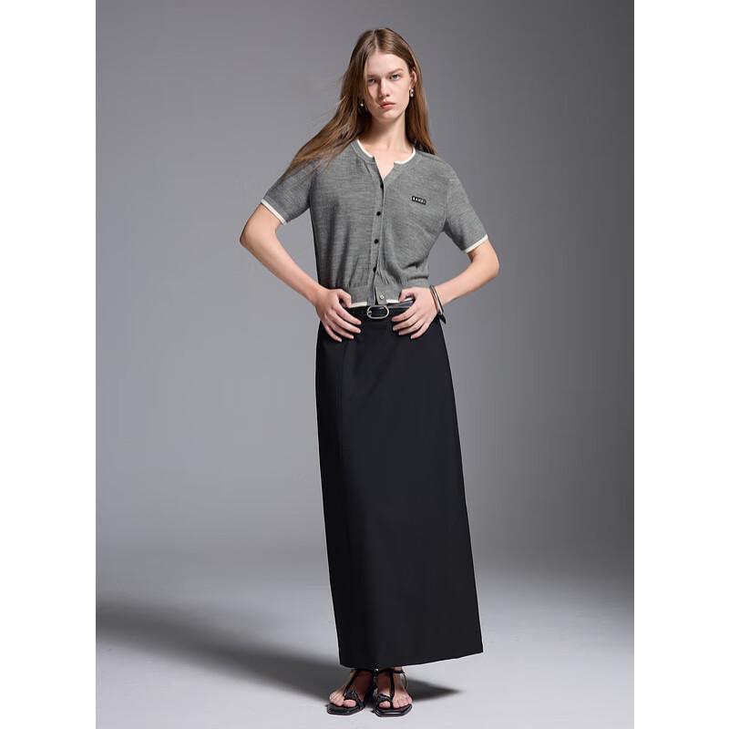 

Sancai 2025 Summer V-Neck All Wool Knit Cardigan S