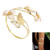 Unique Bohemian Inspired Arm Jewelry With Artistic Hollow Butterfly Details In Multiple Colors Season Floral Bangle