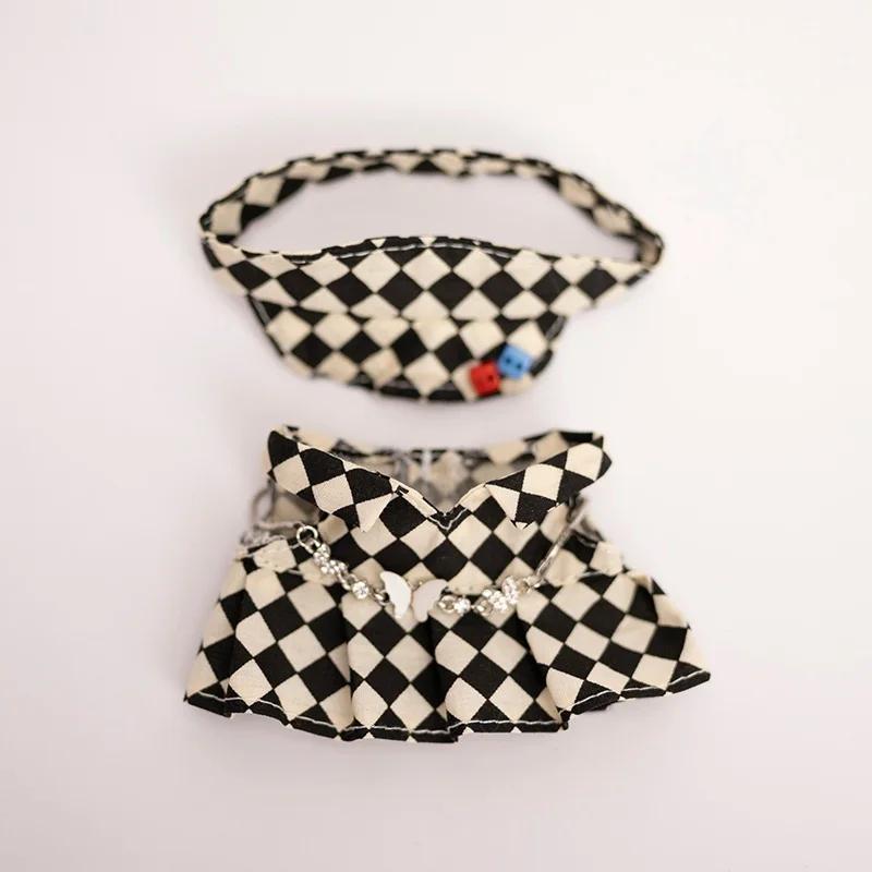 

17 см Кукольная одежда шахматная доска теннисный комплект одежды детская подвесная одежда подтяжки брюки замена одежды трендовый подарок fit 17cm Labubu Doll