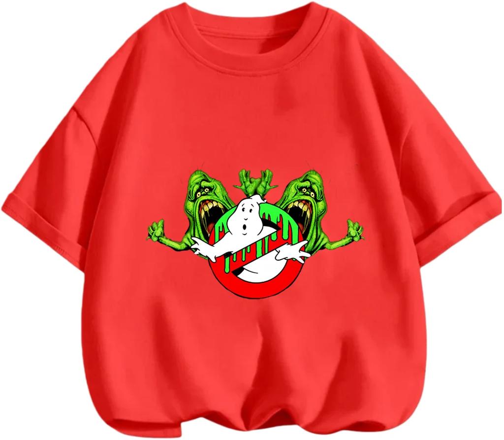 Summer Leisure Short Sleeve T Shirt Ghostbusters Classic Design Casual Daily Wear Children Outdoor Street Apparel