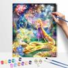 Disney Rapunzel DIY Oil Painting Art Painting Kit Home Wall Decor Handmade Gift for Princess Fans Living Room Wall Art Decor Canvas