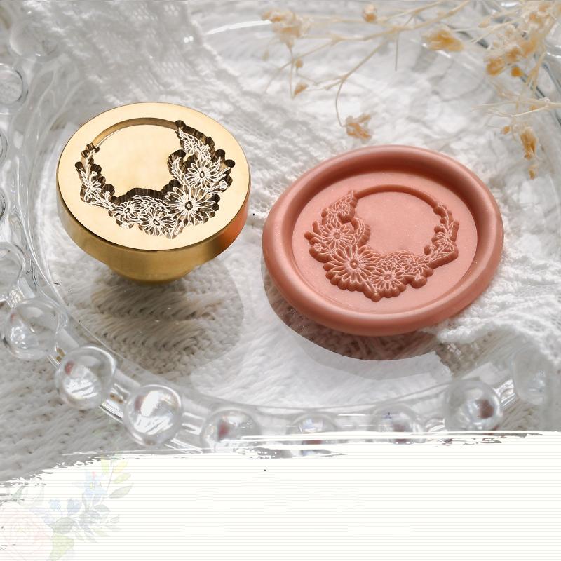 Kreativer Stempelkopf für Pflanzenblumen, für Handkontoumschläge, Feuerlack-Siegelstempelkopf