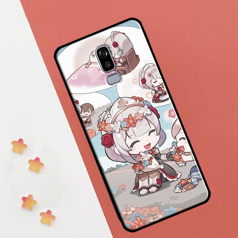 Genshin Impact Chibi Case For Samsung Galaxy J8 2018 A7 A9 A6 A8 J4 J6 Plus J1 A3 A5 2016 J3 J5 J7 2017 Cover