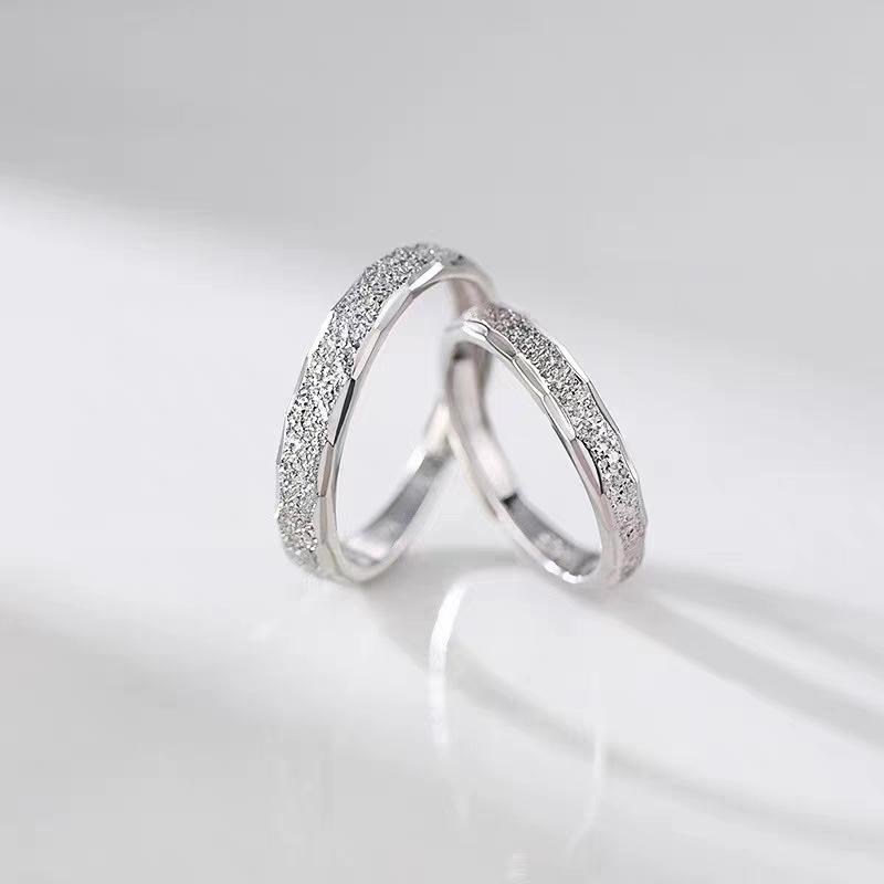 Starry Sky Couple Rings Adjustable Open Design Non Tarnish Minimalist Band Gift For Boyfriend Girlfriend Jewelry opening adjustable