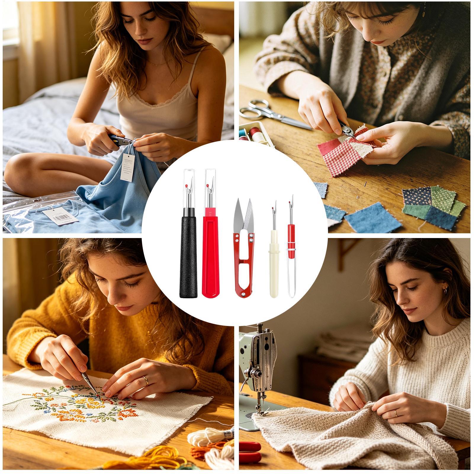 Sewing Seam Ripper 5 Pieces Handy Ergonomic Portable Sewing Seam Ripper Tool For Beginners Experienced Enthusiasts Knitting China Mainland