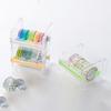 Washi Tape Dispenser with Cutter Desktop Multi Washi Tape Roll Holder Transparent Masking Tape Organizer for Office Home School