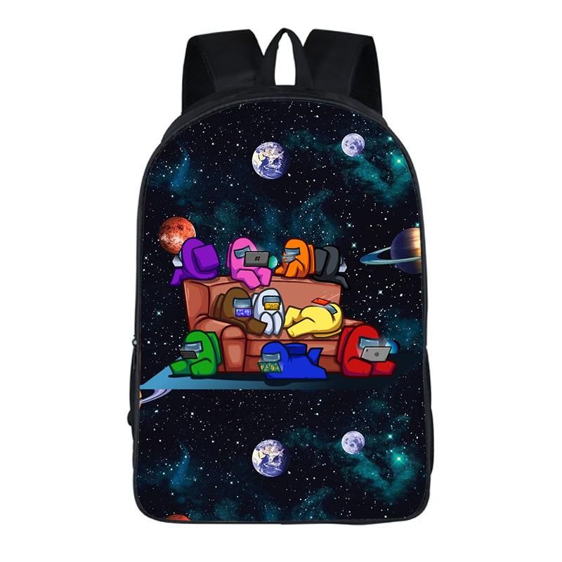 Among Us Game Merchandise Children'S Backpack Oxford Cloth Large Capacity School Bag Backpack