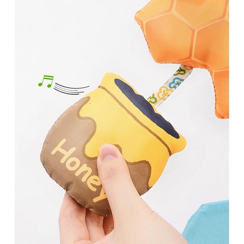 Yürümeye başlayan çocuk doldurulmuş hayvan arabası beşik asılı bebek çıngıraklar bebek araba arabası peluş çalkalayıcı hayvan arı bebek peluş çıngırak