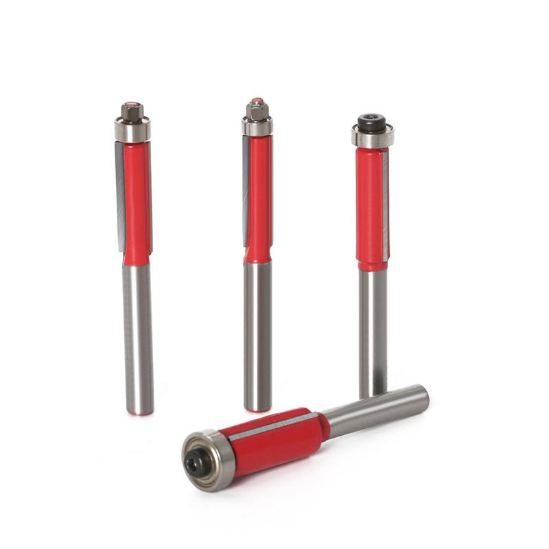 6Mm 1/4" Shank Flush Trim Router Bits End Mill For Wood Lengthened Trimming Cutt