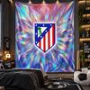 Arazzo da Appendere a Parete Stampa Atletico Madrid Tessuto per Soggiorno Camera da Letto Decorazione Casa