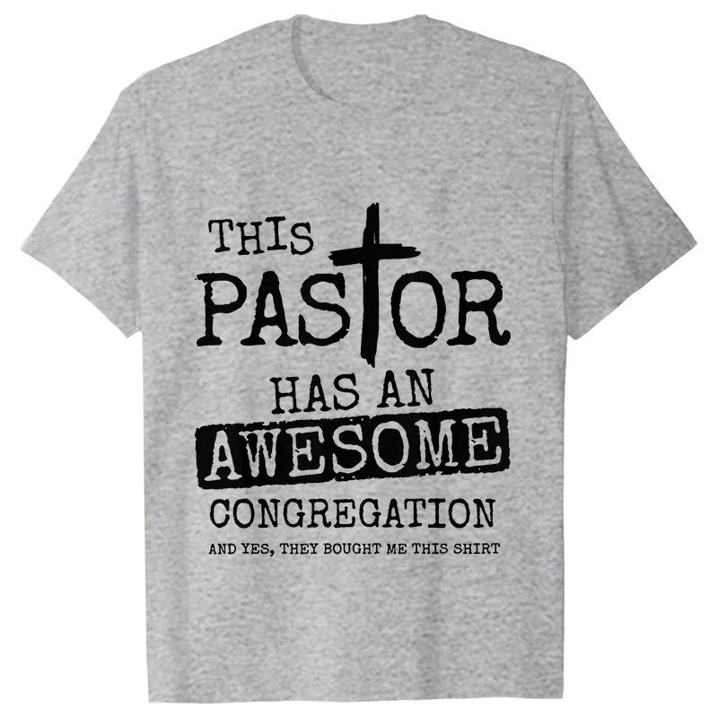 Pastor Cool Křesťanská trička pro muže Letní streetové oblečení Krátký rukáv Manžel Přítel Narozeninové dárky Tričko Pánské oblečení