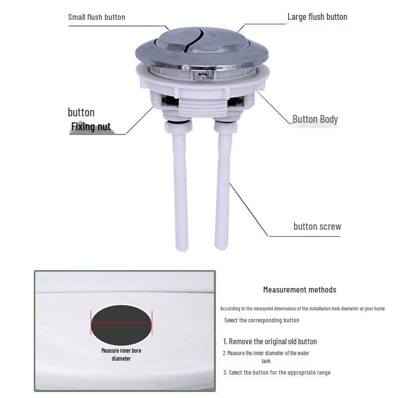 Langzhiwen Toilet Tank Dual Flush Push Button