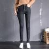 Fashion Women Plus Size Plus Velvet Elastic High Waist Casual Jeans Pencil Pants