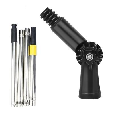 180 Degree Rotating Head Extendable Window Cleaner Heavy Duty Nonrust Steel Telescoping Poles For High Reach Indoors Outdoor Cleaning
