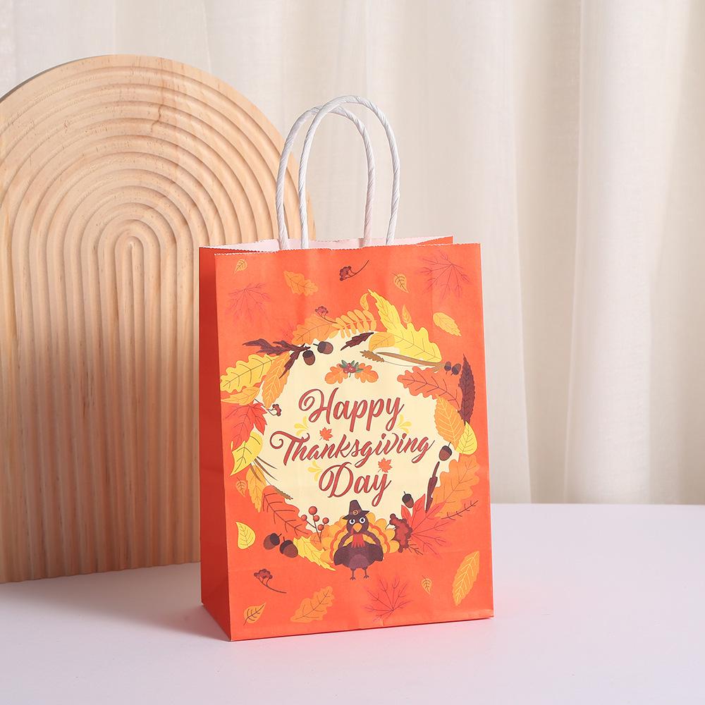 

Пакет из крафт-бумаги на День благодарения - Праздничный пакет и упаковочный пакет