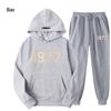 ESSENTIALS Double Line High Street Fleece Hoodie Set 1977 Trendy Casual Loose Fit.