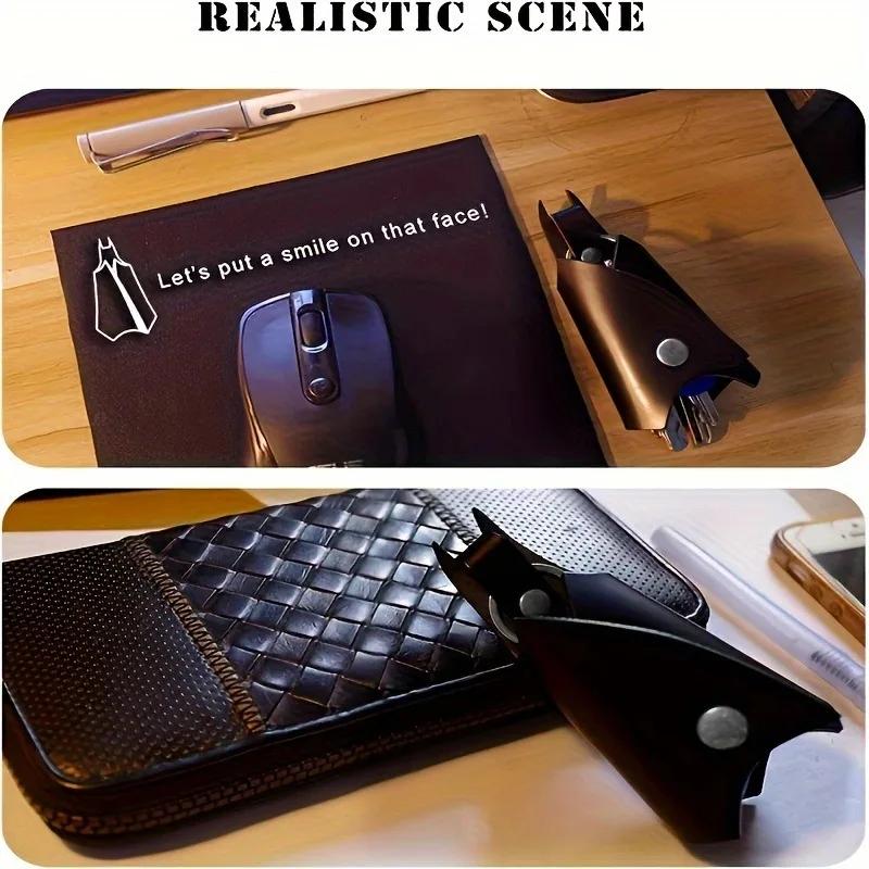 Men's Cartoon Bat Keychain Creative Car Key Bag Black Anti-lost Car Key Protection Sleeve Universal Keychain Pendant
