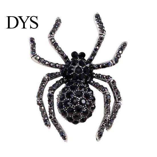Vintage Women Rhinestone Inlaid Spider Brooch Pin Bag Badge Lapel Jewelry Gift