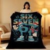 Art N-Number S-Six S-Seven Throw High-Density Short Plush Blanket Soft Skin-Friendly for Sofa Nap Air-Conditioned Room