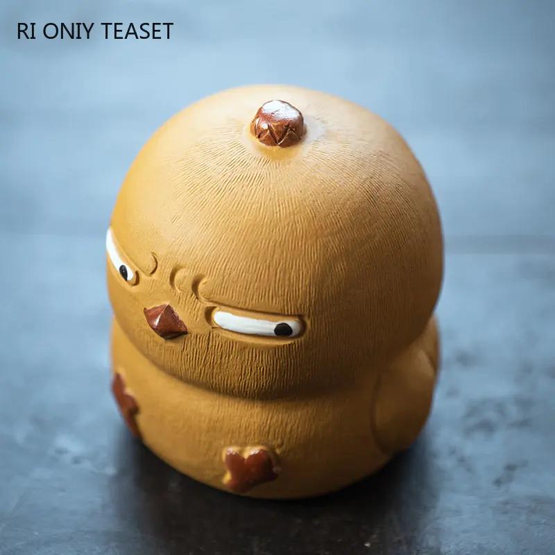 Yixing Handmade Sculpture Purple Clay Tea Pet Chicken Statue Ornaments Desktop Decors Crafts Chinese Zisha Tea Set Decoration