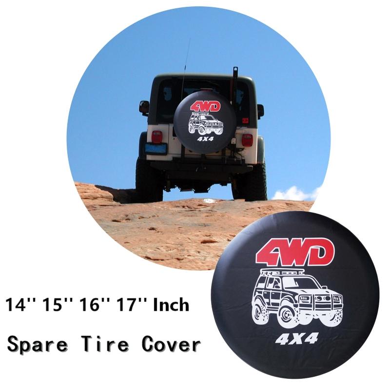Copriborsa Ruota di Scorta 4WD 4x4 Universale Antipolvere Protezione Ruota 14" 15" 16" 17"