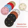 DIY Crochet Knitting Bag Round Leather Bottom Base, 9cm - Handmade Handbag Material and Accessories.