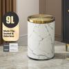 Metal Trash Can Large Capacity Swing Lid Trash Bin Creative Light Luxury Household Garbage Bins Cleaning Tools Accessories