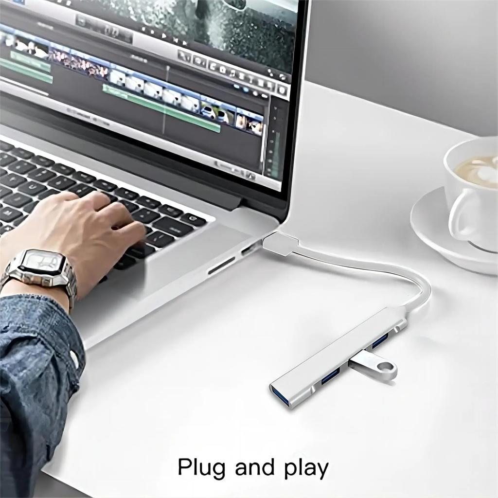 4 Ports USB C Docking Station Type C HUB USB 3.0 HUB 5Gbps High Speed Transmission USB Splitter Adapter OTG for Laptop